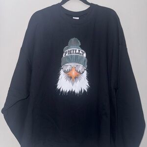 Black Graphic Men's Sweater